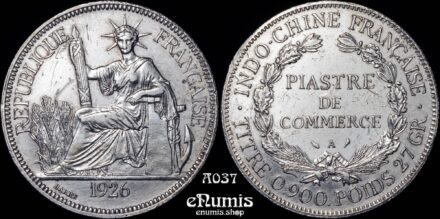 French Indo-China, Piastre 1926, silver, aXF