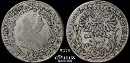 AUSTRIA, TRANSYLVANIA, Maria Theresa, 20 Kreuzer 1769 H-G, Rare