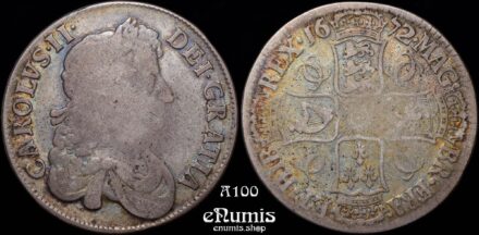 Great Britain, Charles II, Crown 1672, Vicesimo Qvarto, nicely toned
