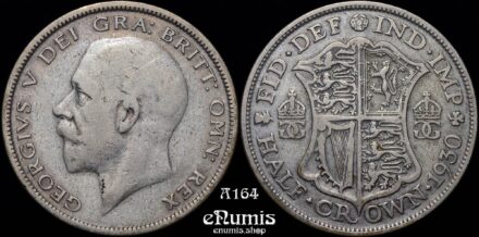 Great Britain, George V, Halfcrown 1930, rarest year, F/aVF