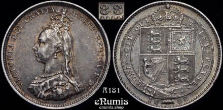 Great Britain, Victoria, Shilling 1888/7, nicely toned, XF+/XF-UNC