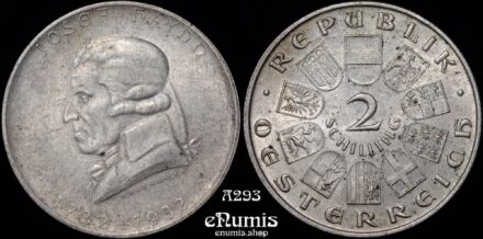 AUSTRIA, 2 Schilling 1932, Joseph Haydn, UNC