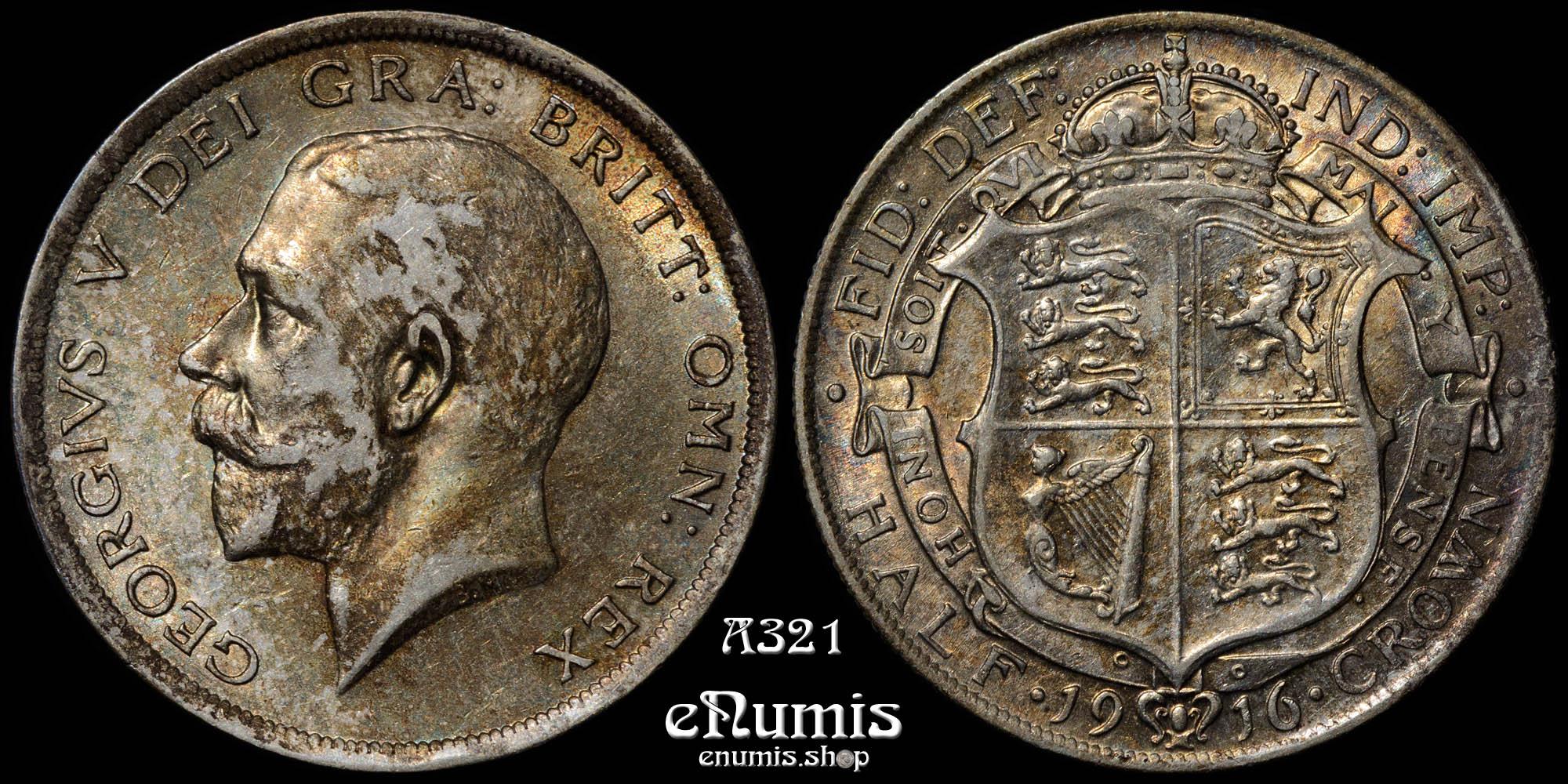 Great Britain, George V, Halfcrown 1916, aUNC