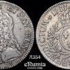 FRANCE, Louis XV, Ecu 1733 9, Rennes, Rare, VF+/VF-XF