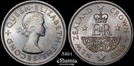 NEW ZEALAND, Elizabeth II, Crown 1953, UNC
