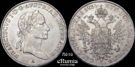 AUSTRIA, Franz I, 1/2 Taler 1835, Rare!, XF
