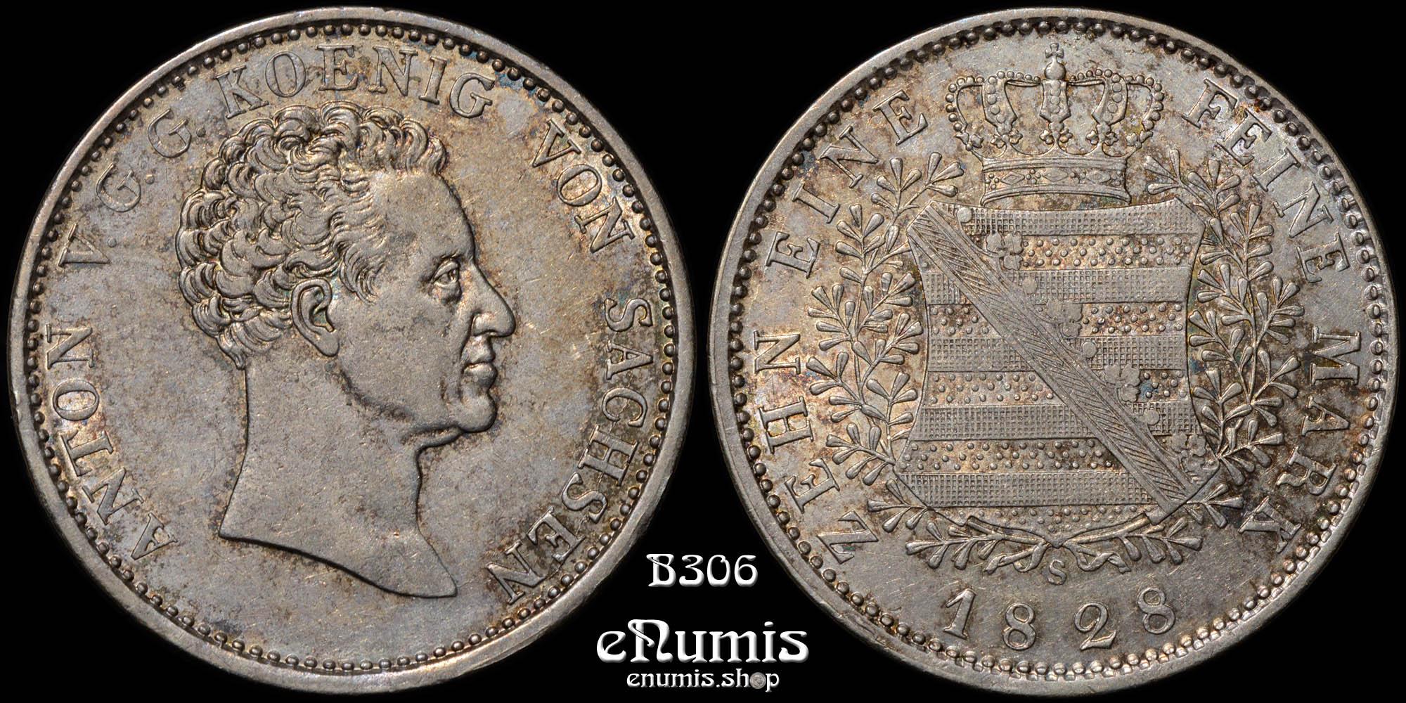 Germany, Saxony, Anton, Taler 1828, XF+ Germany, Saxony, Anton, Taler 1828, XF+