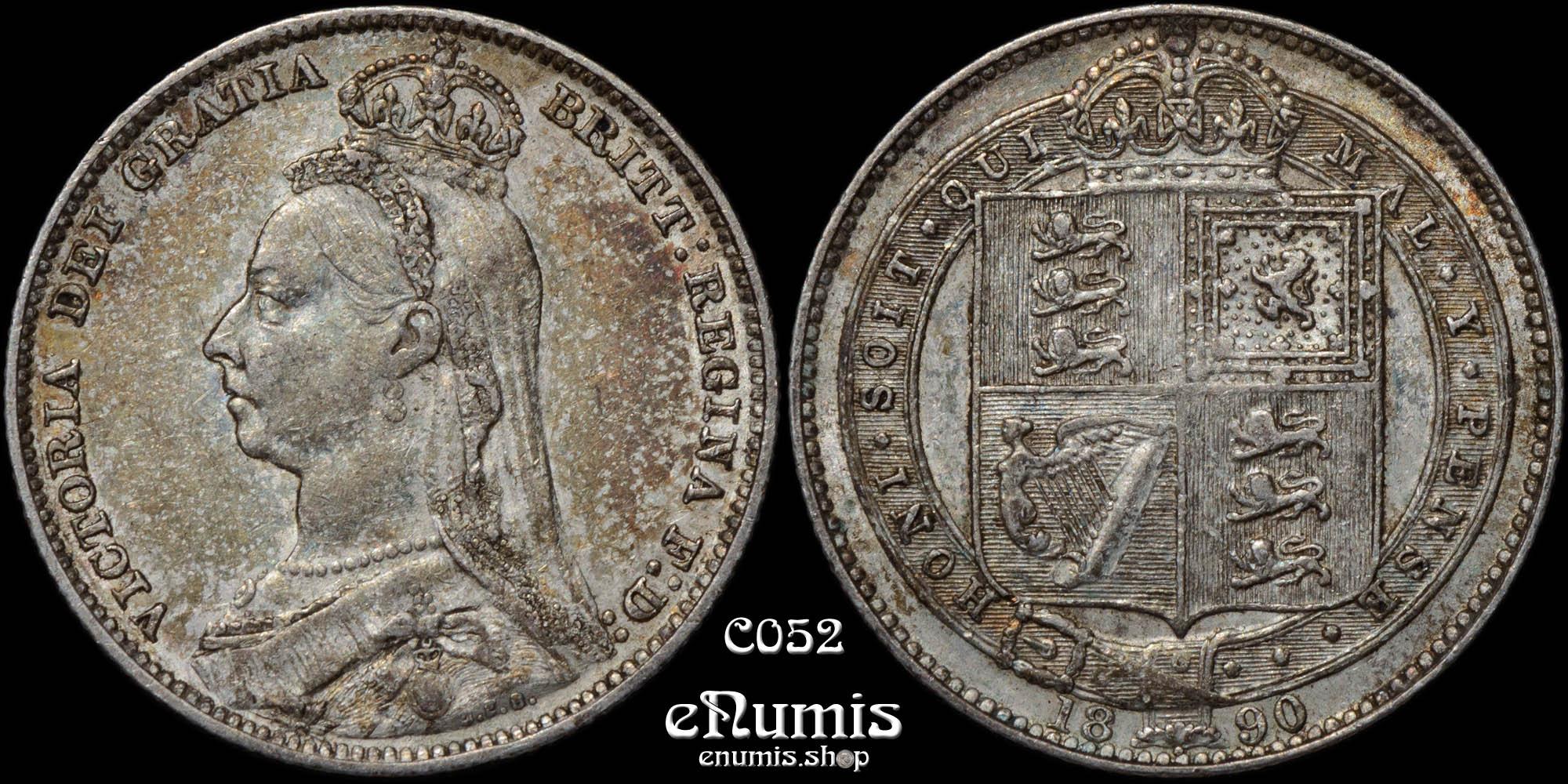 Great Britain, Victoria, Shilling 1890, XF+