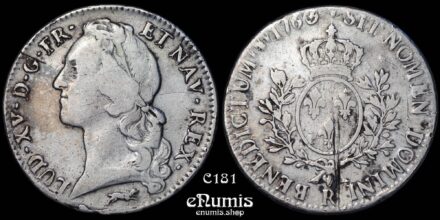 FRANCE, Louis XV, Ecu 1763 R, Orleans, VF