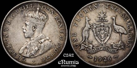 AUSTRALIA, George V, Florin 1926, toned, VF
