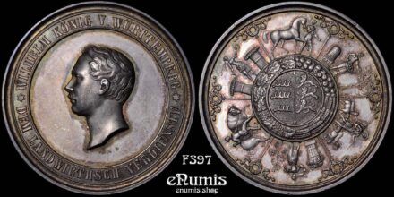 Germany Wurttemberg, Wilhelm I, Silver Medal for agricultural merit, circa 1860