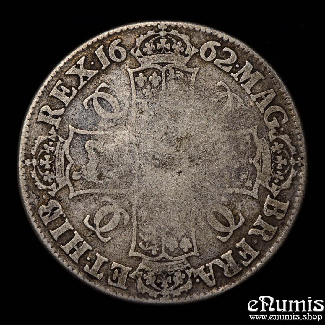Great Britain, Charles II, Crown 1662, Rose, aVF