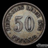 German Empire, 50 Pfennig 1876 E, Dresden, VF-XF