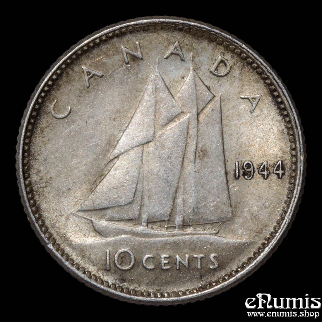 CANADA, George VI, 10 Cents 1944, UNC/aUNC
