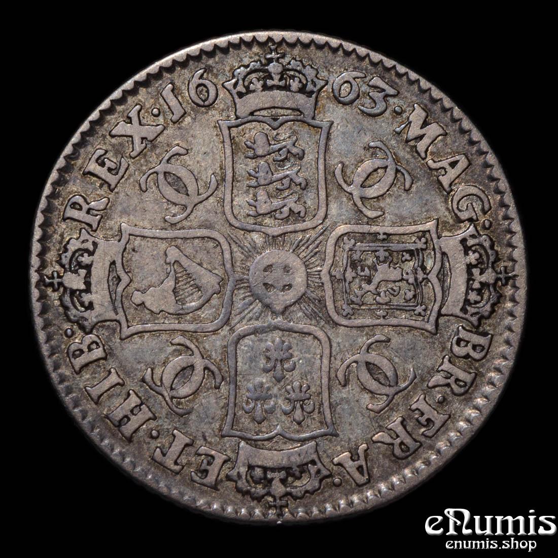 Great Britain, Charles II, Shilling 1663, toned, VF Great Britain, Charles II, Shilling 1663, toned, VF