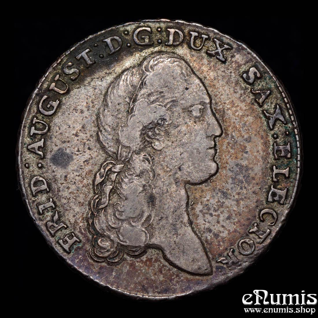 Germany, Saxony, Friedrich August III, 1/3 Taler 1787, aXF