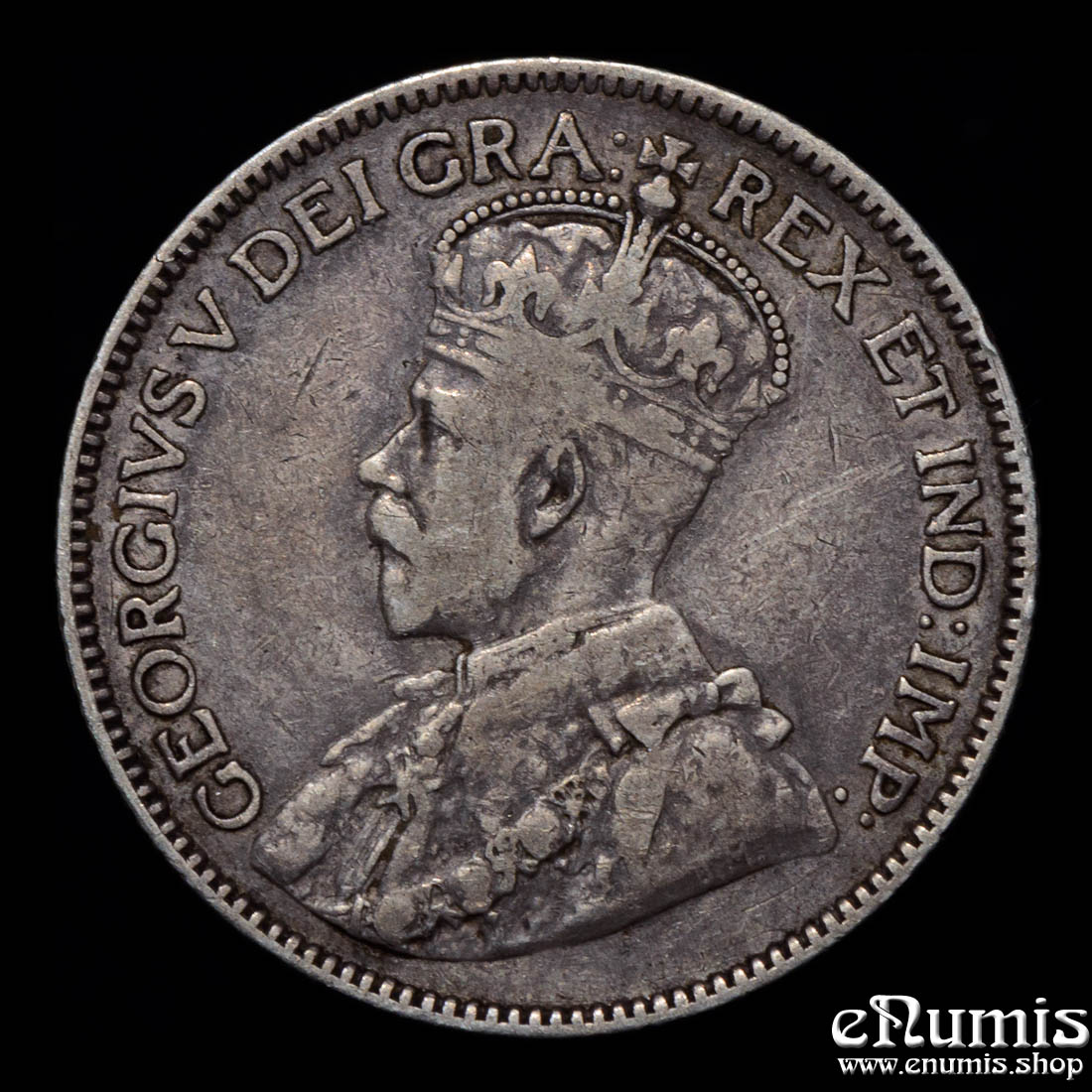 CANADA, George V, 25 Cents 1913, VF