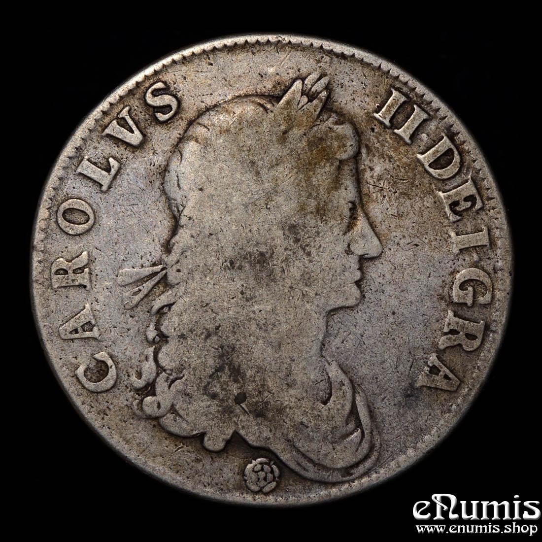 Great Britain, Charles II, Crown 1662, Rose, aVF