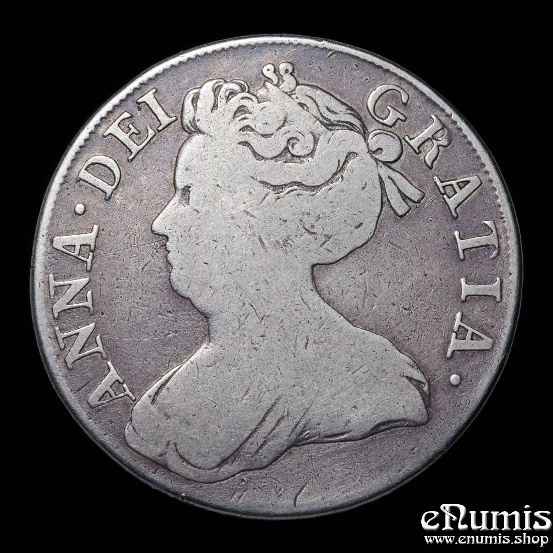 Great Britain, Anne, Crown 1713, DVODECIMO, Roses and plumes, F+/VF Great Britain, Anne, Crown 1713, DVODECIMO, Roses and plumes, F+/VF