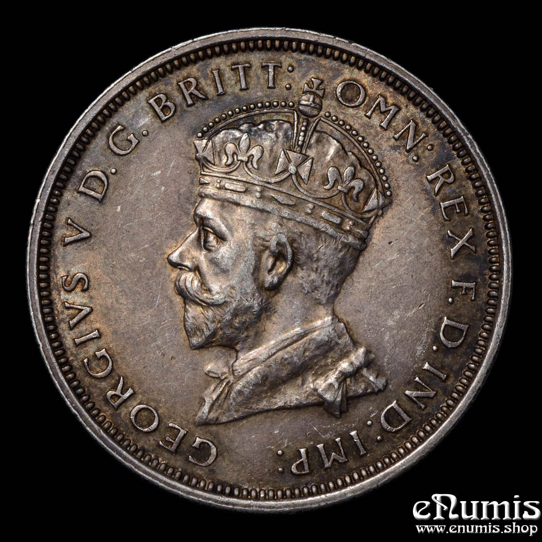 AUSTRALIA, George V, Florin 1927, toned, Opening of Parliament House, aUNC