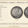 AUSTRALIA, George V, Florin 1931, VF+