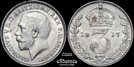Great Britain, George V, 3 Pence 1917, aUNC