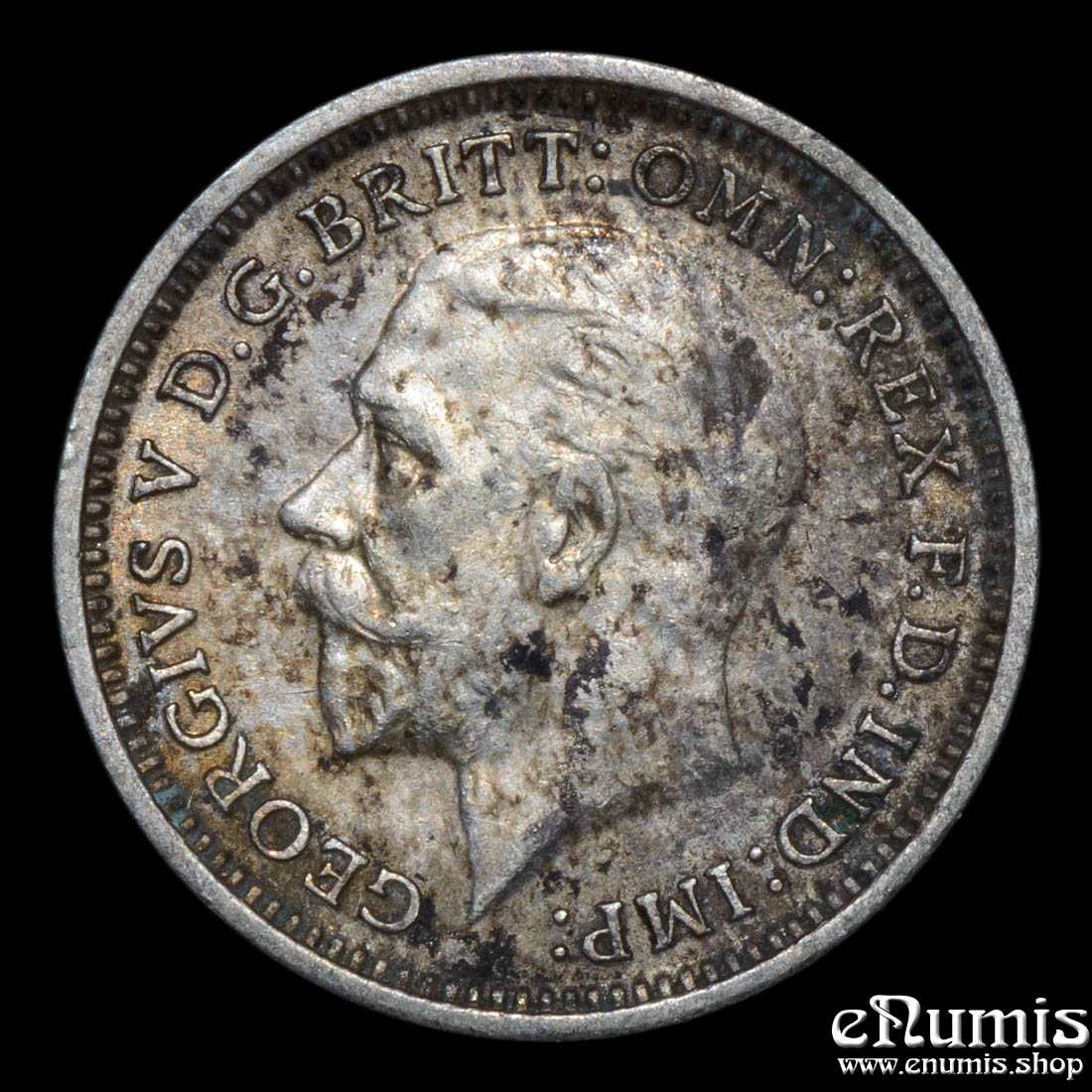 Great Britain, George V, 3 Pence 1934, XF-UNC