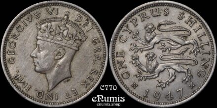 CYPRUS, George VI, Shilling 1947, toned, aUNC
