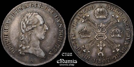 Austrian Netherlands, Joseph II, 1/4 Taler 1790 A, nicely toned, XF