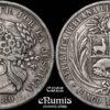PERU, 5 Pesetas 1880 B., VF+ PERU, 5 Pesetas 1880 B., VF+