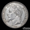 FRANCE, Napoleon III, 5 Francs 1868 BB, Strasbourg, aXF