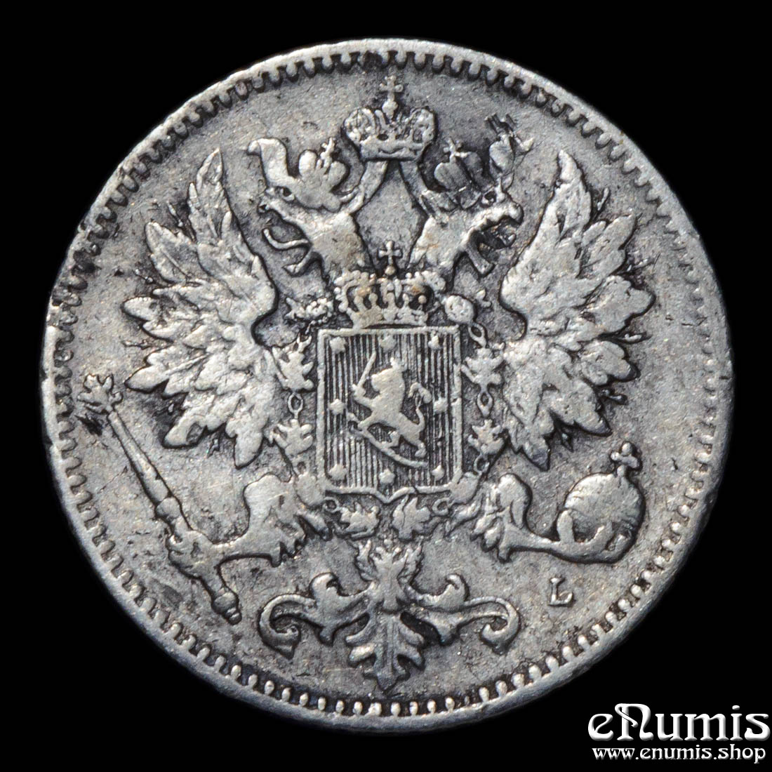 RUSSIA, FINLAND, Nicholas II, 25 Pennia 1901 L, VF