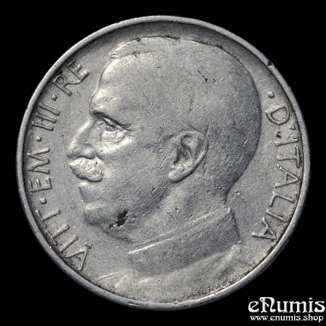 ITALY, Vittorio Emanuele III, 50 Centesimi 1919 R, Reeded edge, Rare!, VF+