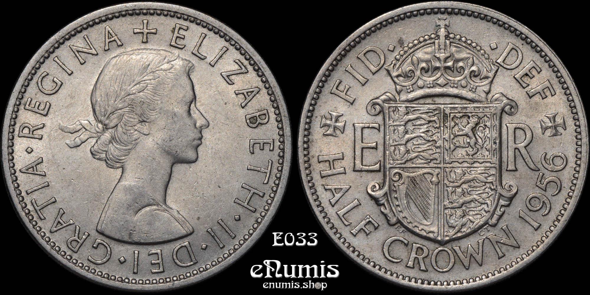 Great Britain, Elizabeth II, Halfcrown 1956, XF-UNC Great Britain, Elizabeth II, Halfcrown 1956, XF-UNC