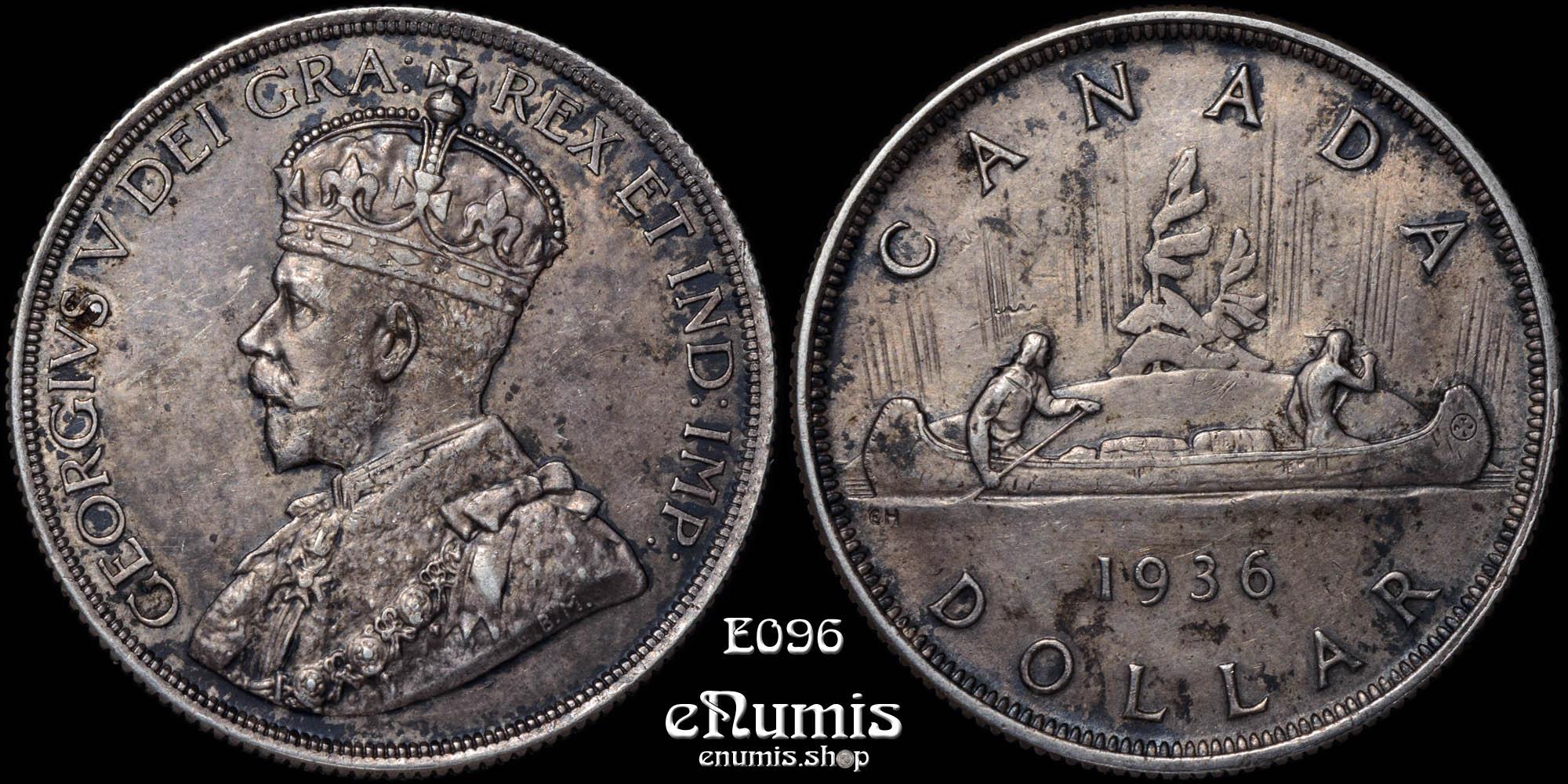 CANADA, George V, Dollar 1936, toned, aUNC