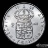 SWEDEN, Gustaf VI Adolf, 2 Kronor 1958, silver, Brilliant UNC