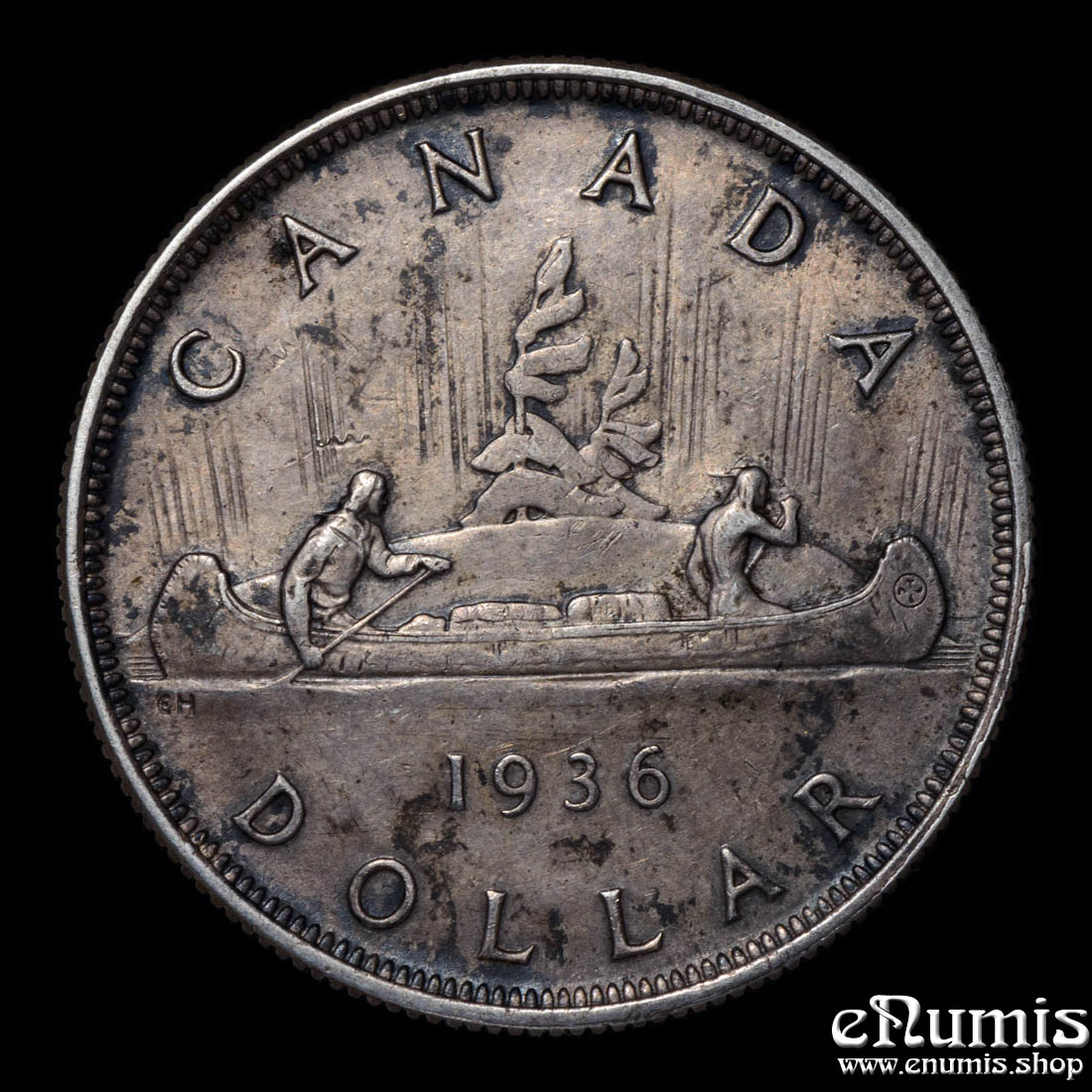 CANADA, George V, Dollar 1936, toned, aUNC