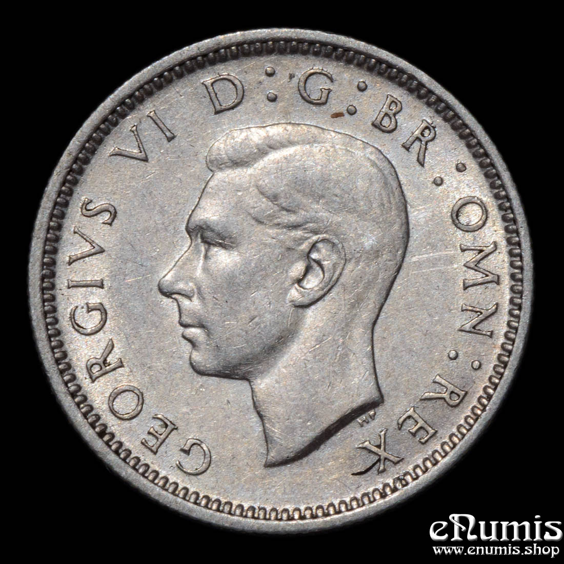 Great Britain, George VI, Sixpence 1944, aUNC Great Britain, George VI, Sixpence 1944, aUNC