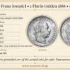 AUSTRIA • Franz Joseph I • 1 Florin Gulden 1888 • aUNC/UNC