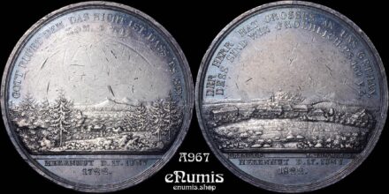 GERMANY SAXONY, Friedrich August I, Silver Medal 1822, Centenary of Herrnhut, XF