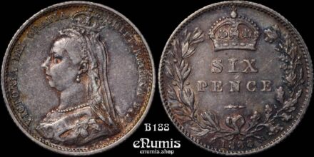 Great Britain, Victoria, Sixpence 1888, toned, XF+