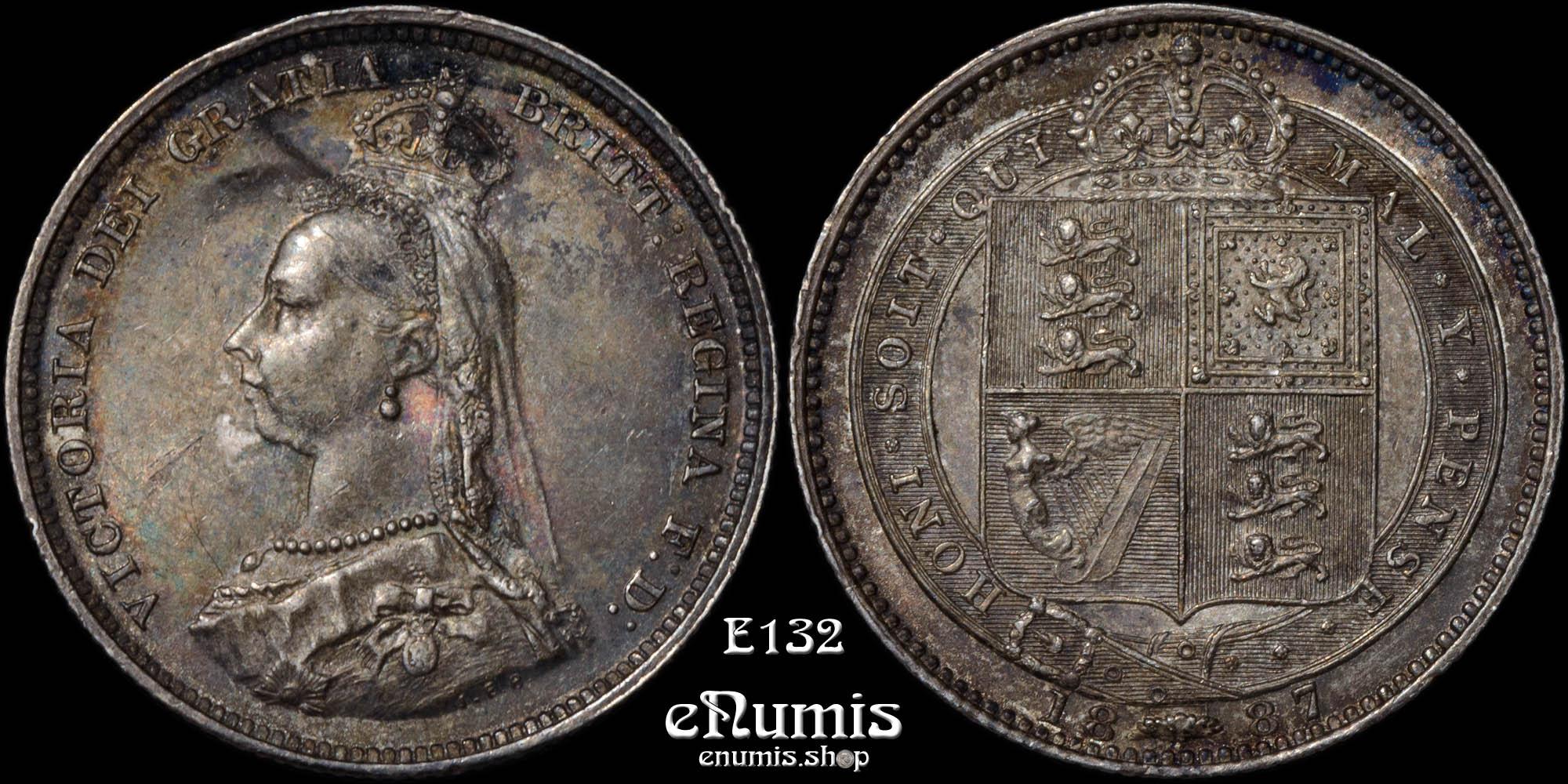 Great Britain, Victoria, Shilling 1887, nicely toned, UNC