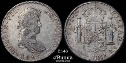 MEXICO, Ferdinand VII, 8 Reales 1816 JJ, XF+