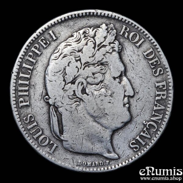 France, Louis Philippe, 5 Francs 1834 W, Lille, VF • eNumis