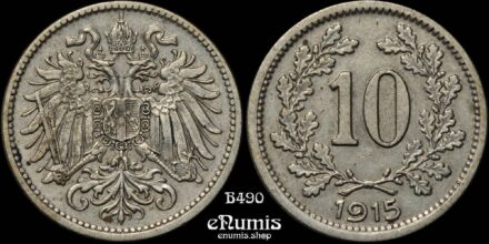 AUSTRIA, Franz Joseph I, 10 Heller 1915, UNC