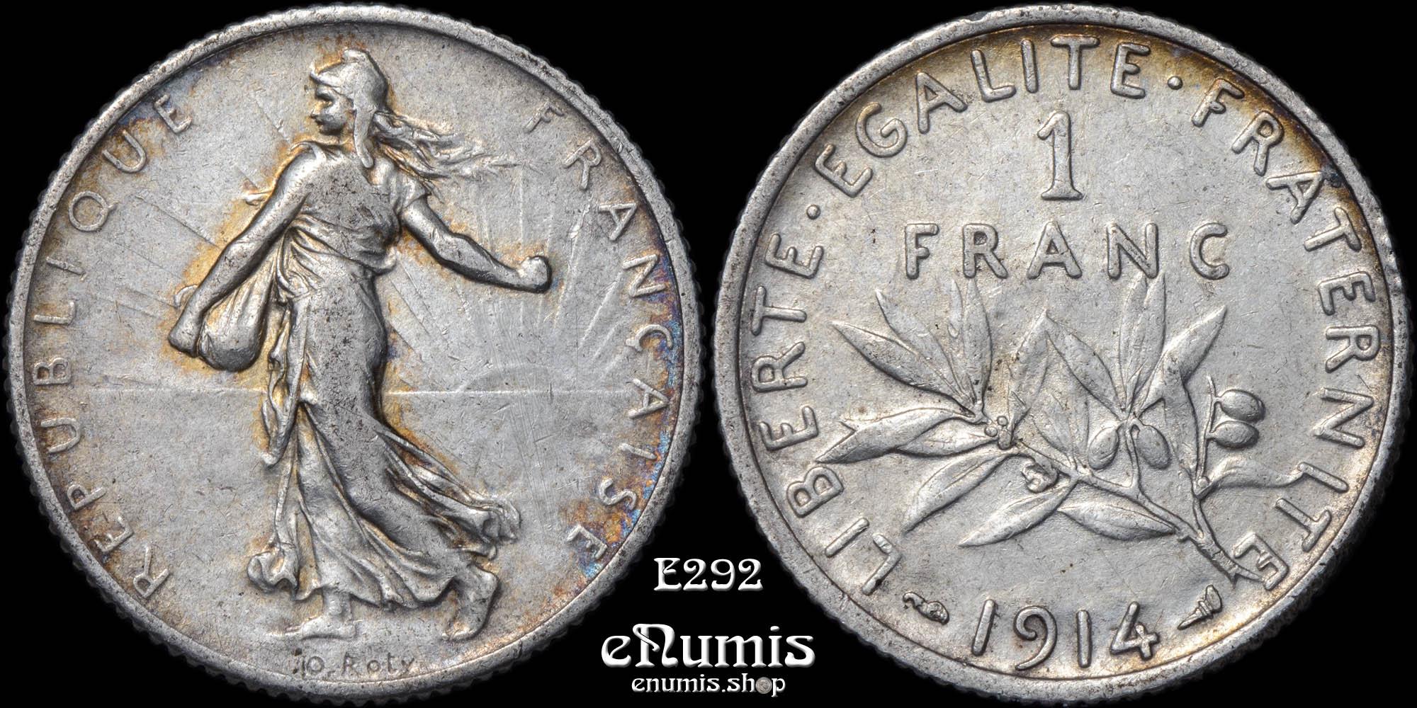 FRANCE, Third Republic, 1 Franc 1914, XF