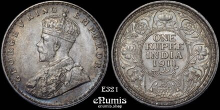 INDIA, George V, Rupee 1911, Calcutta, Pig type, toned, UNC