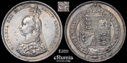 Great Britain, Victoria, Shilling 1887, Scarce, almost no tail in QUI, XF-UNC