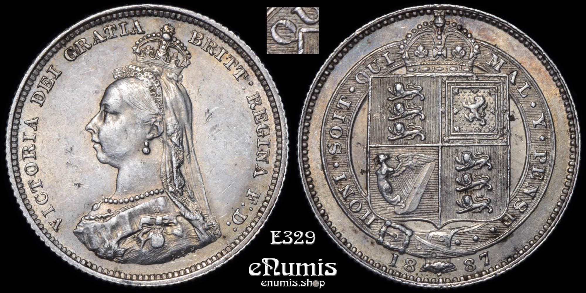 Great Britain, Victoria, Shilling 1887, Scarce, almost no tail in QUI, XF-UNC