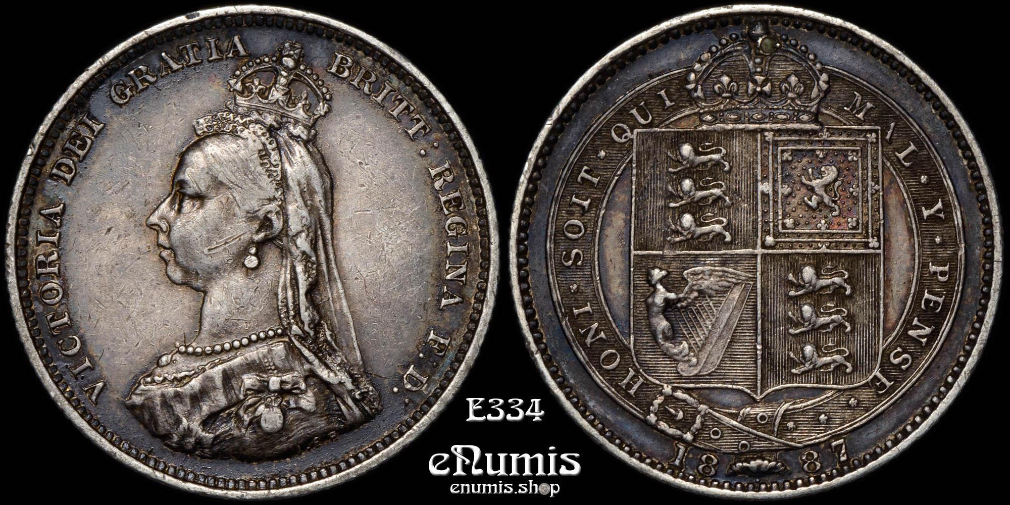 Great Britain, Victoria, Shilling 1887, Jubilee head, toned, XF Great Britain, Victoria, Shilling 1887, Jubilee head, toned, XF